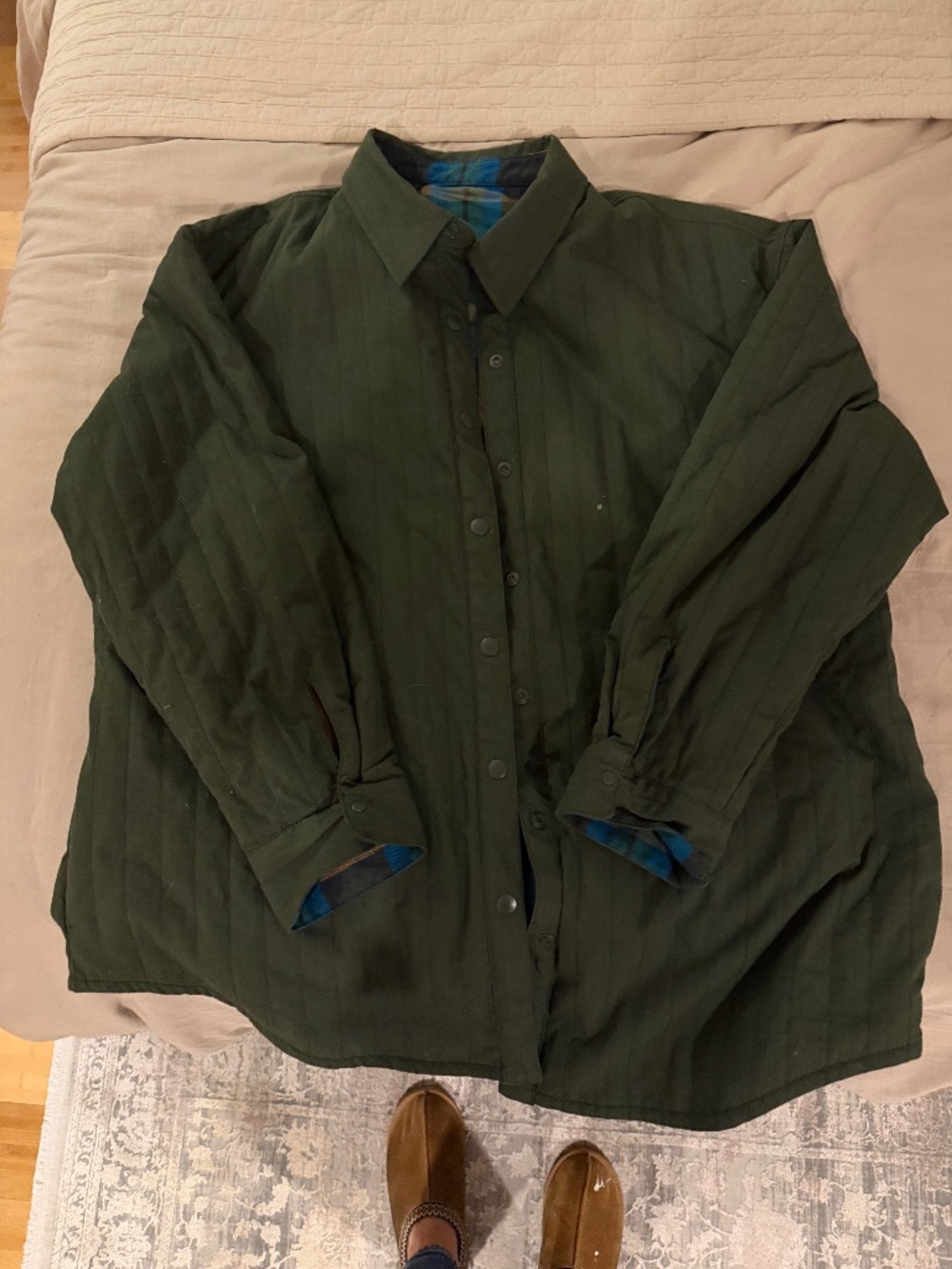 Cotopaxi Reversible Utility Jacket — Olive & Teal Plaid